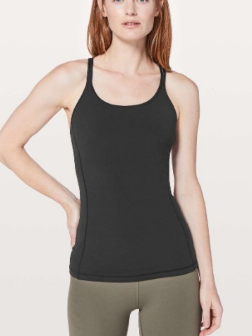 lululemon athletica Black Scoop Neck Tank